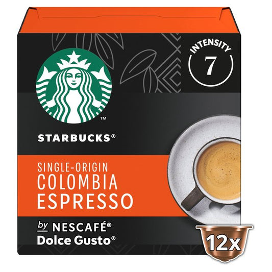 STARBUCKS Medium Colombia Coffee Pods by NESCAFE Dolce Gusto Tea M&S   