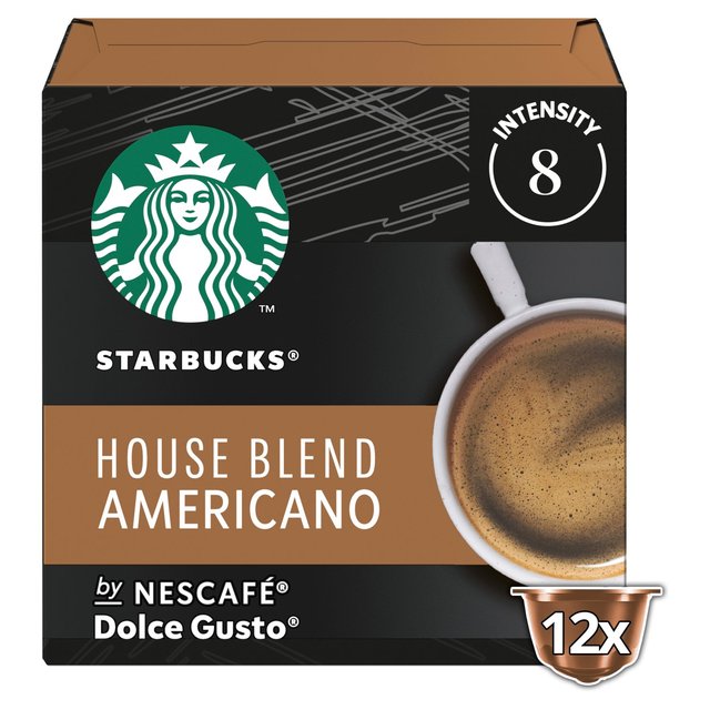 Starbucks Medium House Blend Coffee Pods Dolce Gusto Tea M&S Default Title  