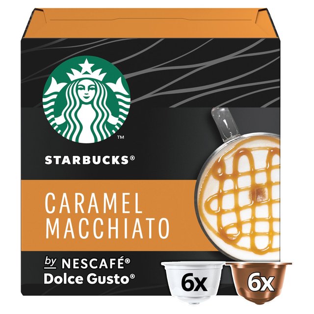 STARBUCKS Caramel Macchiato Coffee Pods by NESCAFE Dolce Gusto Tea M&S Default Title  