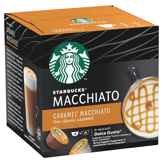 STARBUCKS Caramel Macchiato Coffee Pods by NESCAFE Dolce Gusto Tea M&S   