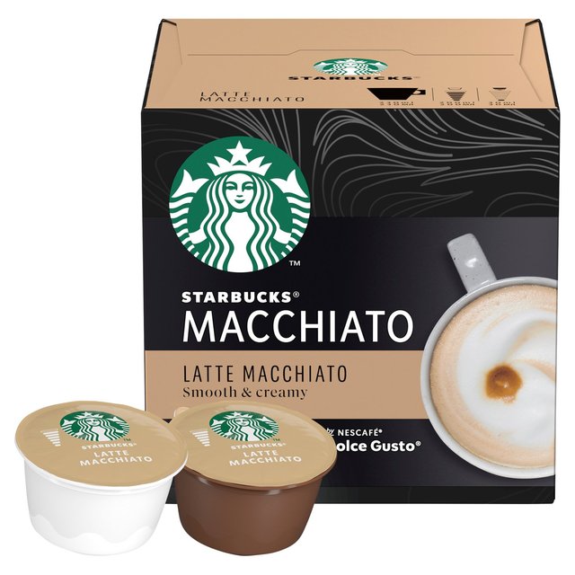 STARBUCKS Latte Macchiato Coffee Pods by NESCAFE Dolce Gusto GOODS M&S   