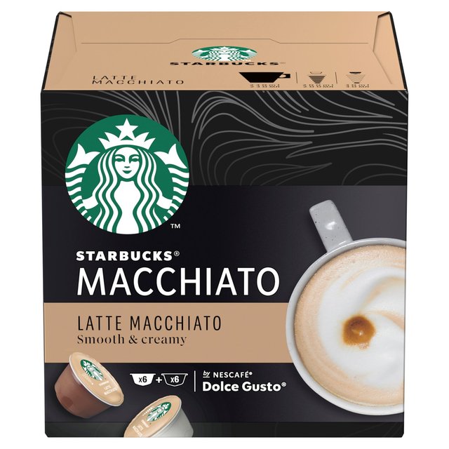 STARBUCKS Latte Macchiato Coffee Pods by NESCAFE Dolce Gusto Tea M&S   