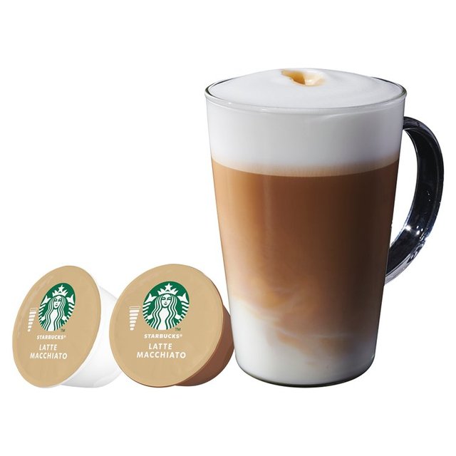 STARBUCKS Latte Macchiato Coffee Pods by NESCAFE Dolce Gusto Tea M&S   