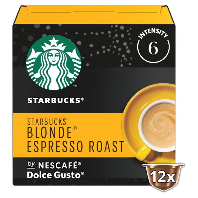 STARBUCKS Blonde Espresso Roast Coffee Pods by NESCAFE Dolce Gusto Tea M&S   