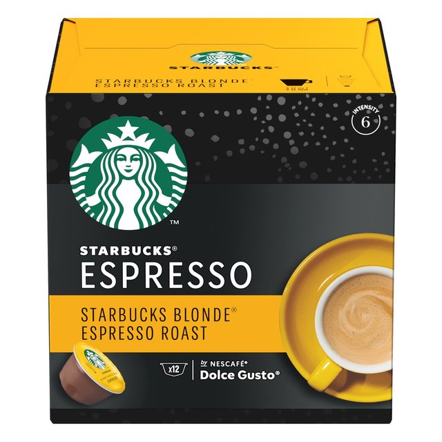 STARBUCKS Blonde Espresso Roast Coffee Pods by NESCAFE Dolce Gusto Tea M&S   