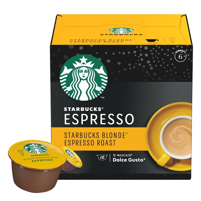 STARBUCKS Blonde Espresso Roast Coffee Pods by NESCAFE Dolce Gusto Tea M&S   