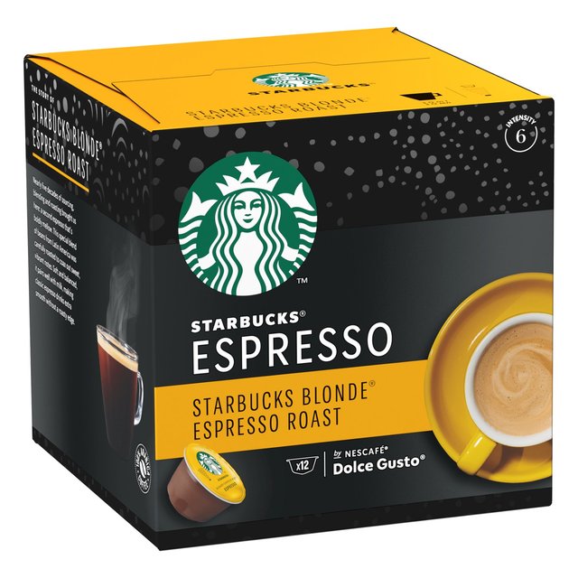 STARBUCKS Blonde Espresso Roast Coffee Pods by NESCAFE Dolce Gusto Tea M&S   