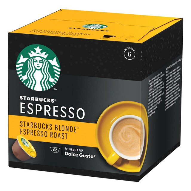 STARBUCKS Blonde Espresso Roast Coffee Pods by NESCAFE Dolce Gusto Tea M&S   