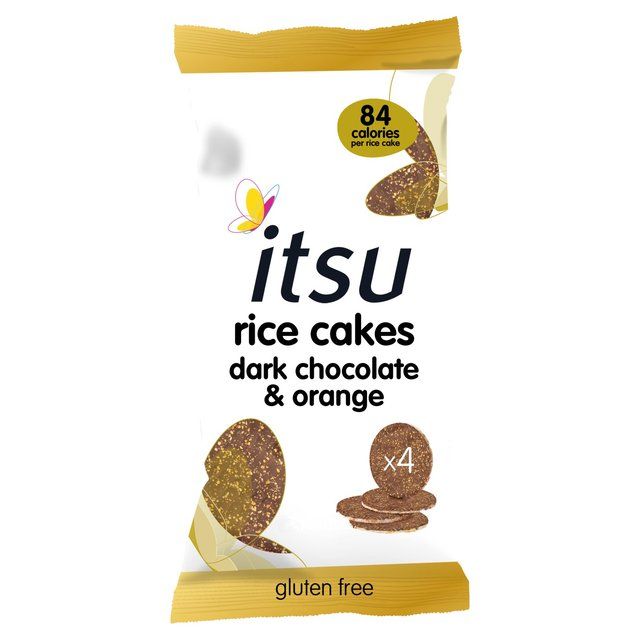 Itsu dark chocolate & orange rice cakes Food Cupboard M&S   