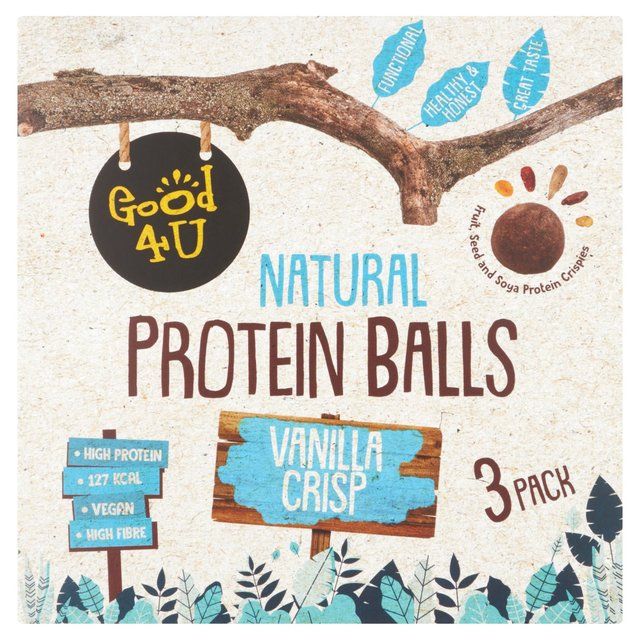 Good4u Protein Balls Vanilla Crisp Multipack Free from M&S Default Title  