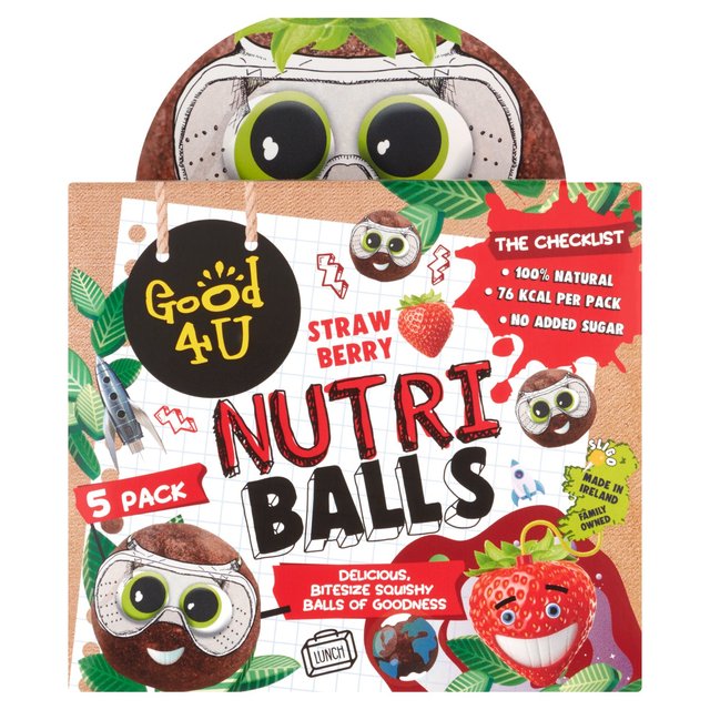 Good4u Nutri Balls Strawberry Multipack Food Cupboard M&S Default Title  