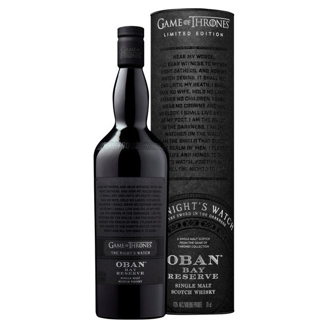 Oban Game of Thrones The Night's Watch Little Bay Single Malt Whisky Liqueurs and Spirits M&S Default Title  