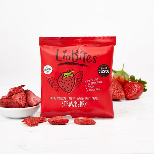 LioBites Freeze Dried Strawberry Crisps Crisps, Nuts & Snacking Fruit M&S   