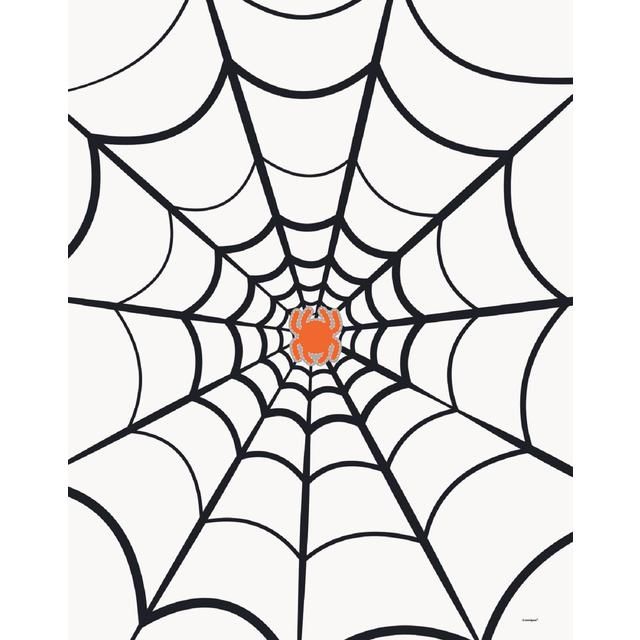 Halloween Pin the Spider On The Web Game