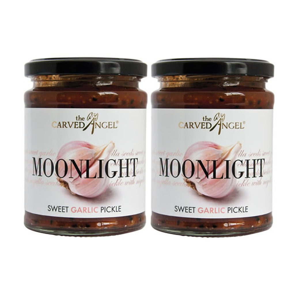 The Carved Angel Moonlight Sweet Garlic Pickle Dual, 2 x 325g