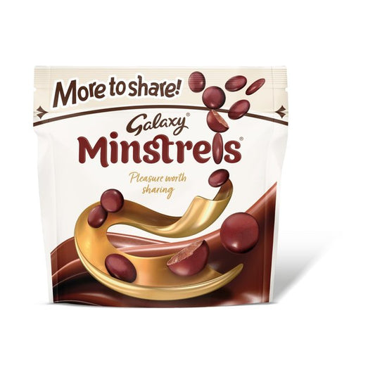 Galaxy Minstrels Milk Chocolate Buttons Sharing Pouch Bag Food Cupboard M&S   