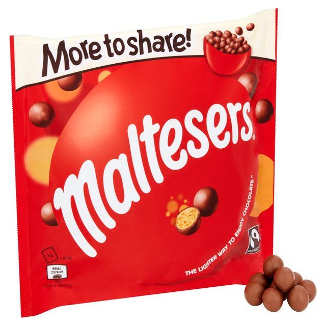 Maltesers Fairtrade Milk Chocolate & Honeycomb Large Sharing Bag Food Cupboard M&S   