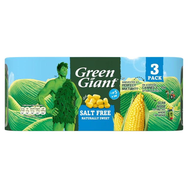 Green Giant Salt Free Sweetcorn GOODS ASDA   