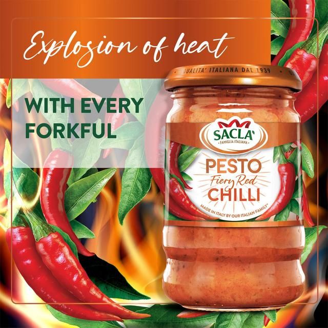 Sacla' Fiery Chilli Pesto Cooking Sauces & Meal Kits M&S   