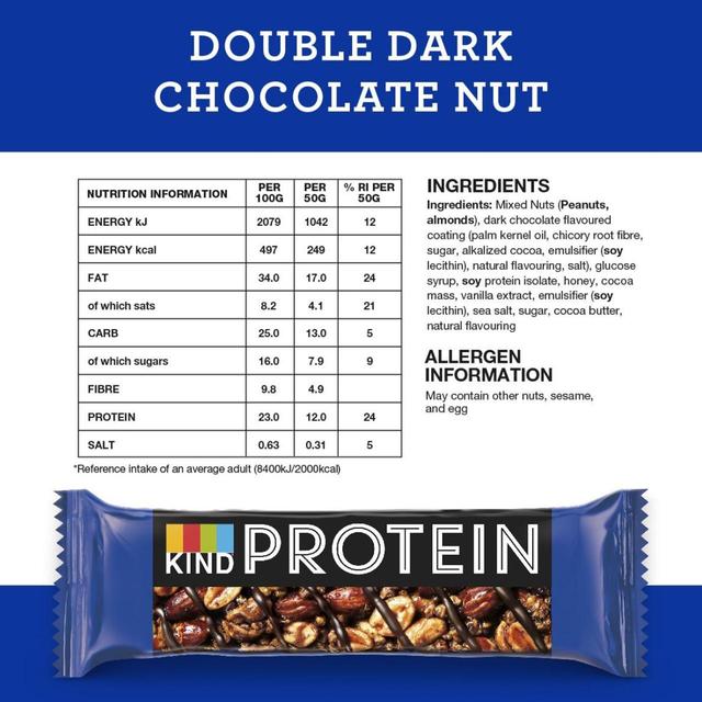 KIND Protein Double Dark Chocolate Nut Snack Bar Cereals M&S   