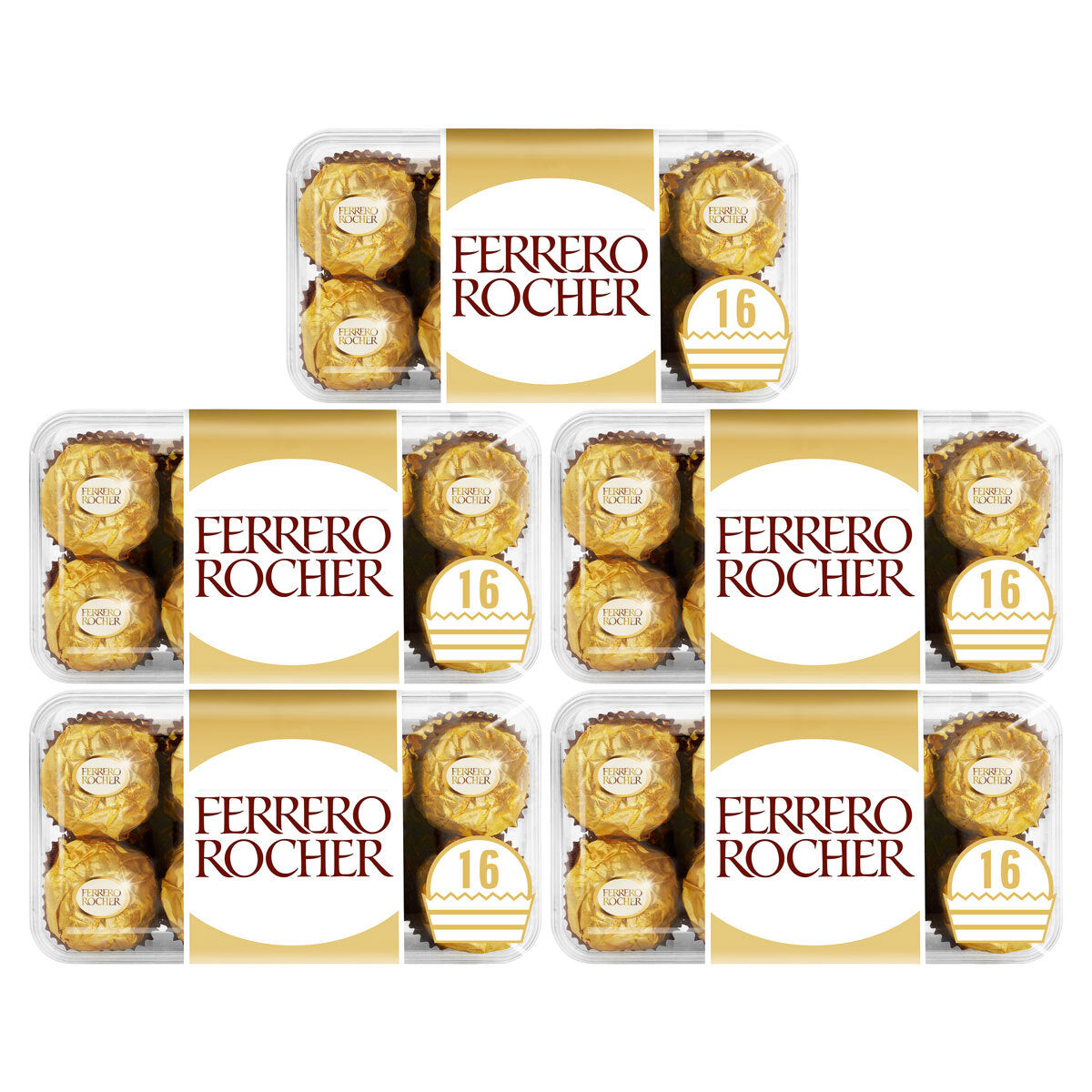 Ferrero Rocher Chocolate Gift Box, 5 x 200g - McGrocer