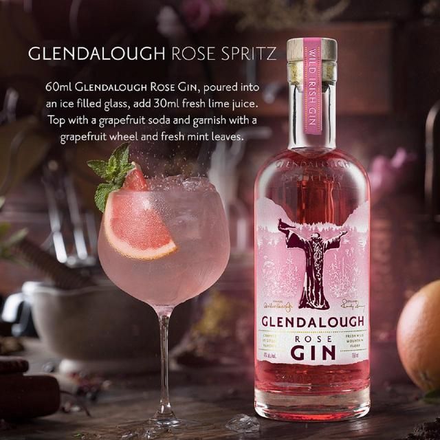 Glendalough Irish Rose Gin - Freshly Foraged WORLD FOODS M&S   