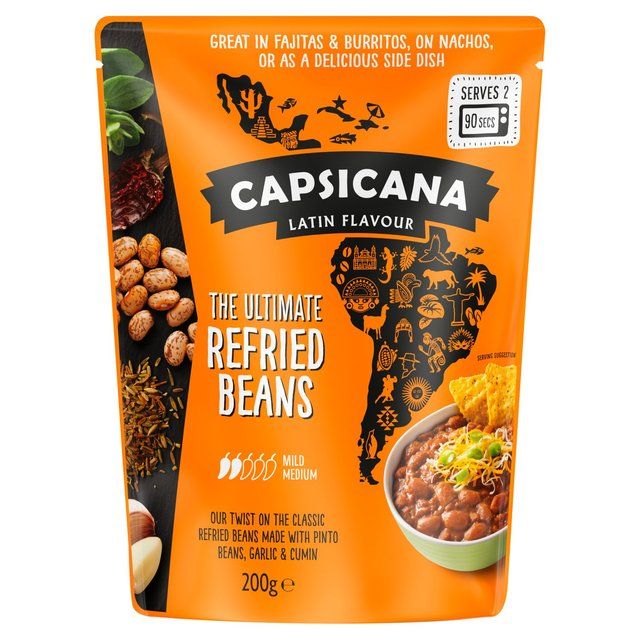 Capsicana Mexican Refried Chipotle Pinto Beans, Medium/Mild