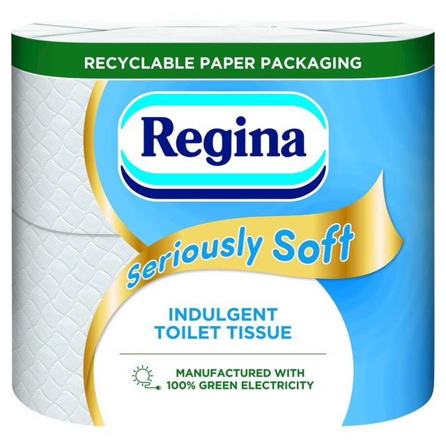 Regina Seriously Soft Toilet Tissue - 4 Rolls Bathroom M&S   