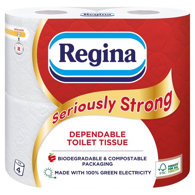 Regina Seriously Strong Toilet Tissue - 4 Rolls