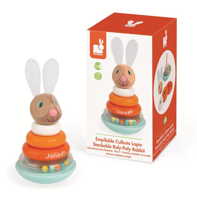 Janod Stackable Roly-Poly Rabbit, 12mths+