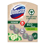 Domestos Toilet Rim Block Power 5 EcoBlock Cucumber & Fresh Leaves Accessories & Cleaning M&S   