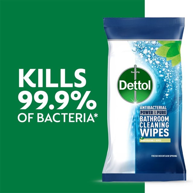 Dettol Power & Pure Multipurpose Bathroom Wipes Accessories & Cleaning M&S   