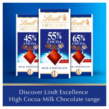 Lindt Excellence Milk 55% Chocolate Bar Food Cupboard M&S   