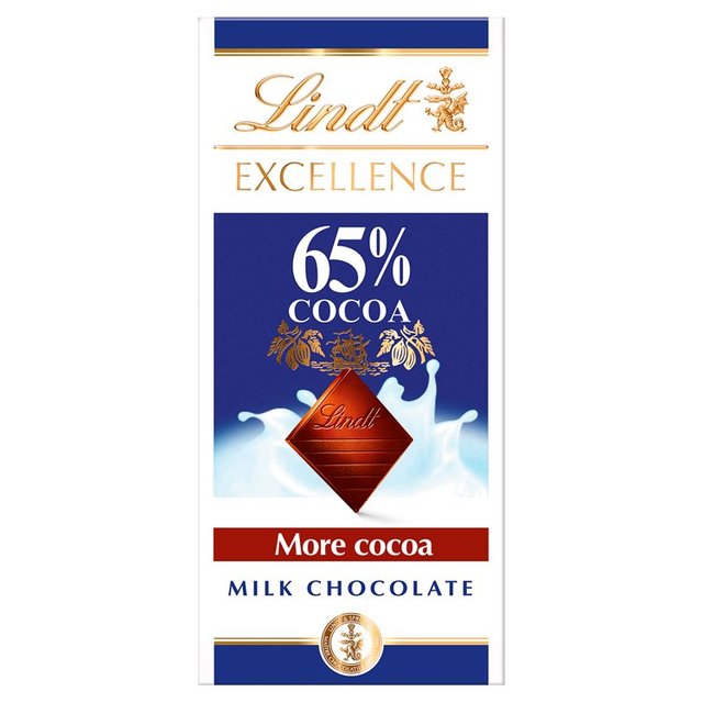 Lindt Excellence Milk 65% Chocolate Bar Food Cupboard M&S Default Title  