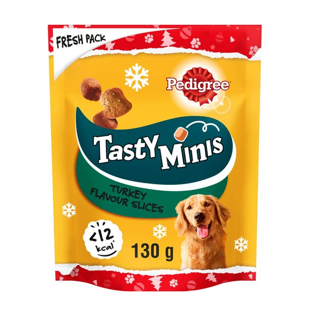 Pedigree Tasty Minis Adult Dog Treats Chewy Cubes Turkey 130g