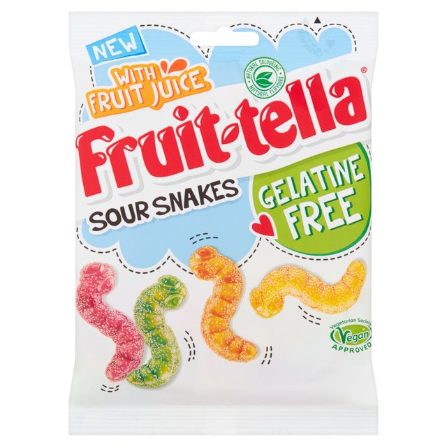 Fruittella Vegan Sour Snakes Chewy Sweets Bag