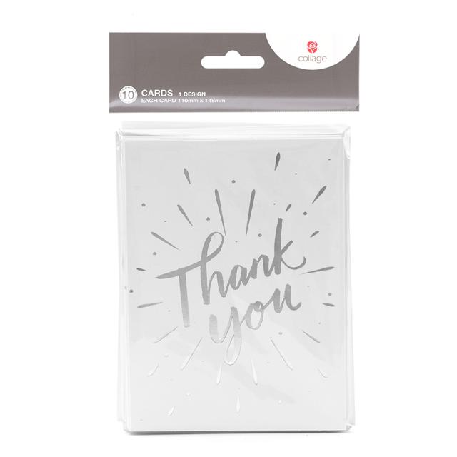 Silver Thank You Card Pack Miscellaneous M&S Default Title  