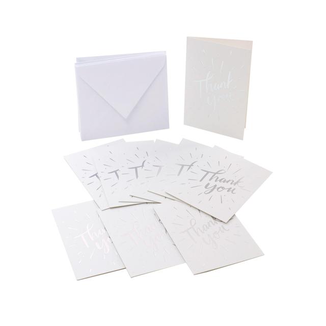 Silver Thank You Card Pack Miscellaneous M&S   