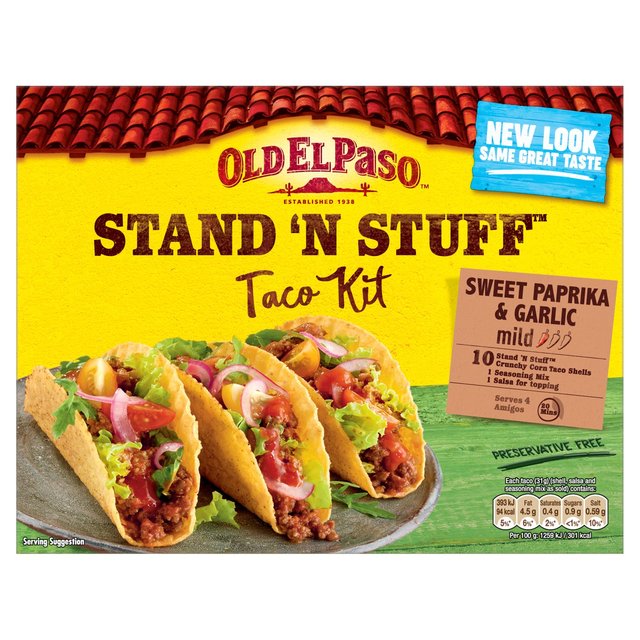 Old El Paso Mexican Stand 'N' Stuff Sweet Paprika & Garlic Taco Kit