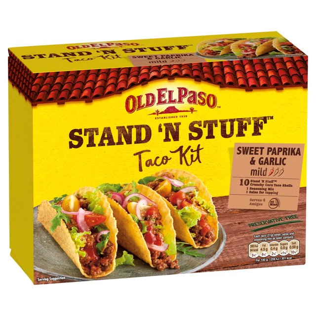 Old El Paso Mexican Stand 'N' Stuff Sweet Paprika & Garlic Taco Kit WORLD FOODS M&S   