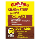 Old El Paso Mexican Stand 'N' Stuff Sweet Paprika & Garlic Taco Kit WORLD FOODS M&S   