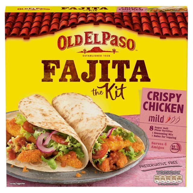 Old El Paso Mexican Oven Baked Crispy Chicken Fajita Kit WORLD FOODS M&S   