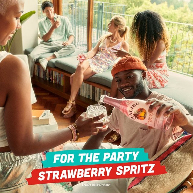 Malibu Rum Strawberry Spritz Liqueurs and Spirits M&S   