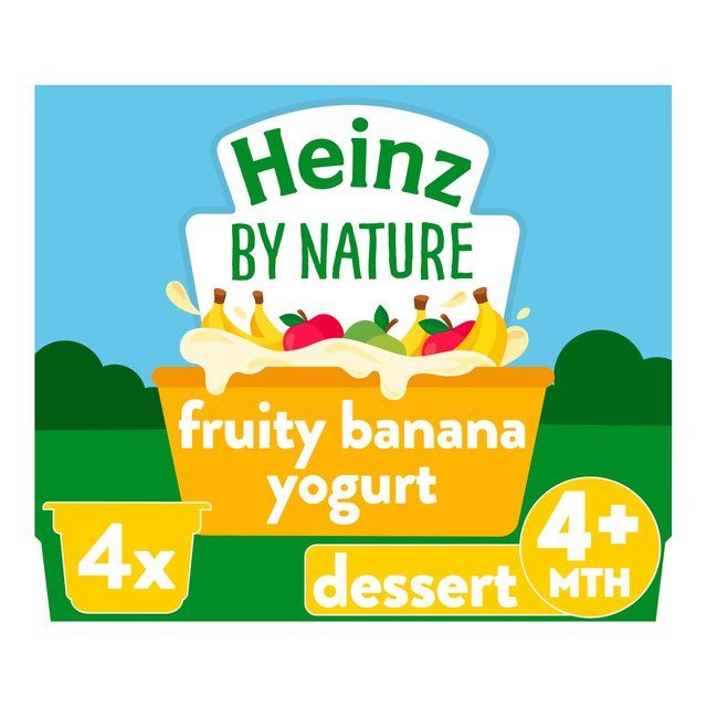 Heinz by Nature Fruity Banana Yoghurt Pots, 4 mths+ Multipack