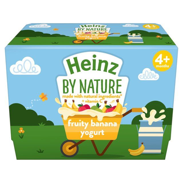 Heinz by Nature Fruity Banana Yoghurt Pots, 4 mths+ Multipack