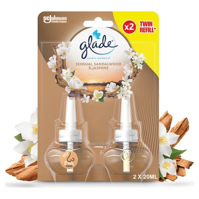 Glade Electric Twin Refill Sandalwood & Jasmine Scented Oil Plugin