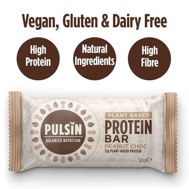 Pulsin Peanut Choc Vegan Protein Bar Vegetarian & Vegan M&S   