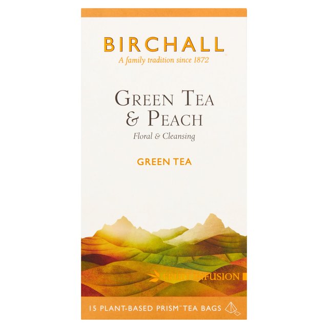 Birchall Green Tea & Peach Tea Bags Tea M&S Default Title  