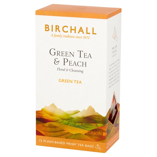 Birchall Green Tea & Peach Tea Bags Tea M&S   