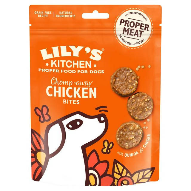 Lily's Kitchen Chomp-Away Chicken Bites Dog Treats 70g - McGrocer